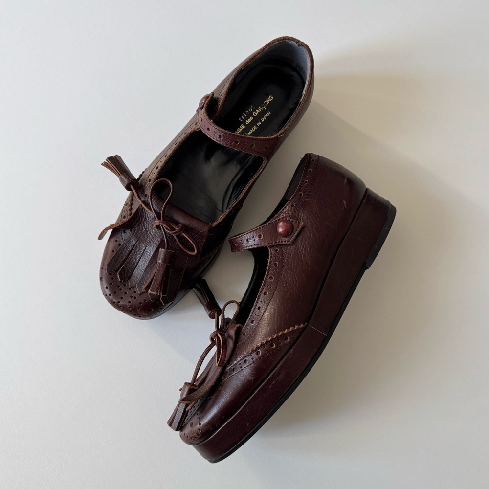 Tricot Comme des Garçons Brown Tassel Mary Jane Loafers